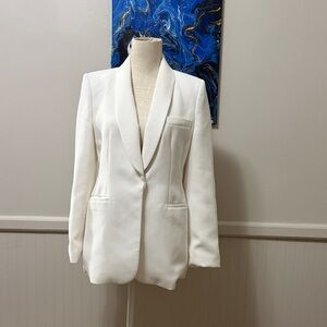 Zara Elegant White Women's Blazer